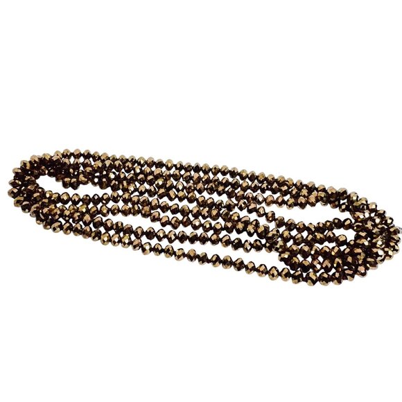 Kirks Folly Single Strand Shimmer Bead Flapper Necklace (5996) - Picture 3 of 8